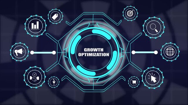 Enterprise growth optimization framework showcasing conversion scaling strategies, business acceleration metrics and revenue enhancement performance