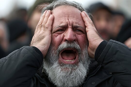 Man expresses frustration during a gathering