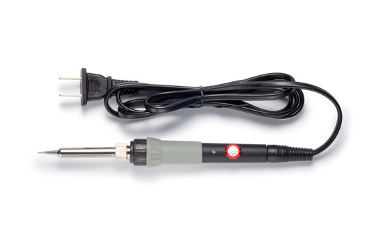 electric soldering iron isolated on white background