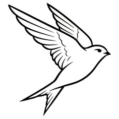 Fototapeta premium Stylized bird in flight