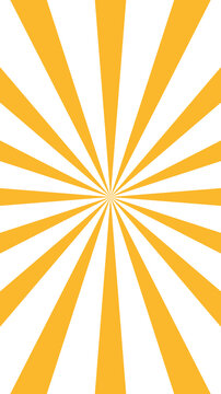 Yellow Orange Sunburst Retro Radial Rays Pattern Background