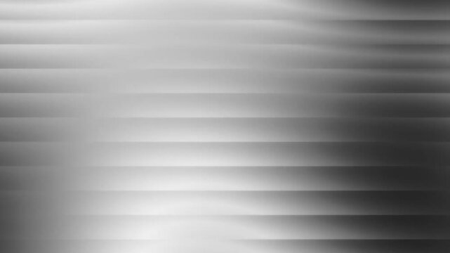 Abstract metallic silver and black horizontal blinds gradient motion background, sleek dark metallic texture loop video for technology and corporate backdrop