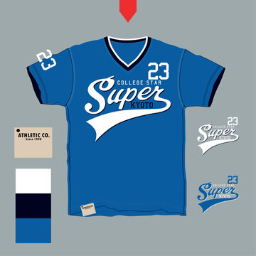 blue t shirt design concept
