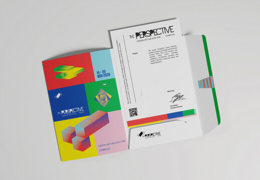 Folder and Letterhead Mockup