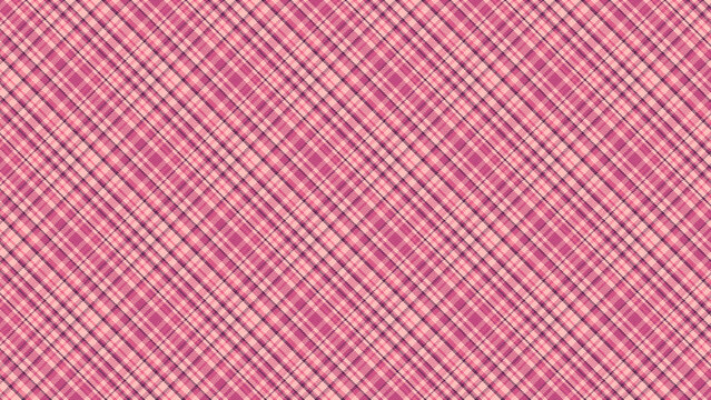 Pastel pink diagonal tartan plaid seamless fabric pattern background