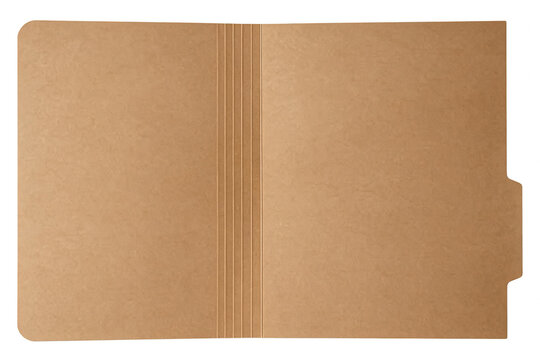 Open Manila File Folder with Tab and Center Creases
