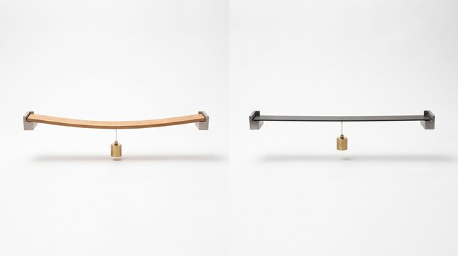 Elastic Modulus Physics Experiment Comparing Material Beam Deflection