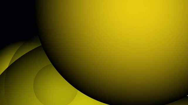 Abstract gradient spheres animation flows in yellow and green tones. Soft lighting shifts smoothly across the gradient spheres animation. Modern fluid motion graphics animate the gradient spheres.