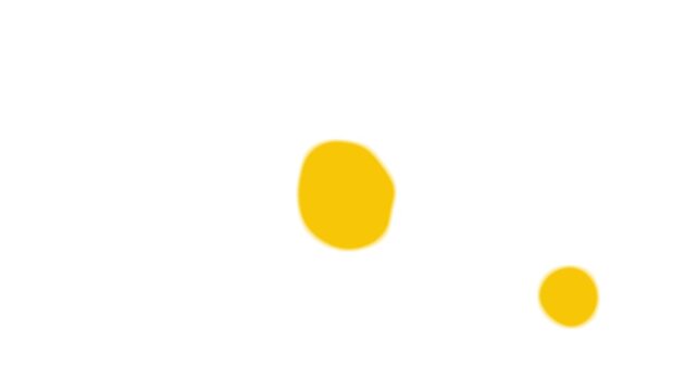 Two yellow liquid blobs animation moves smoothly on a white plane. Minimalist organic fluid shapes blend in the yellow blobs animation. Dynamic modern art motion fills the two yellow blobs.