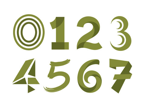 A vibrant collection of artistic numbers showcasing different styles, ideal for representing creativity in education or design, adding a visual flair to any project.
