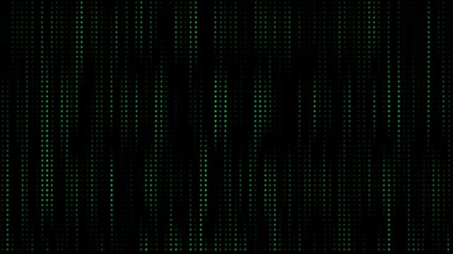 Green digital rain effect animation drops cascading matrix code. Encrypted programming streams in the digital rain effect. High tech cybersecurity telemetry powers the rain effect.