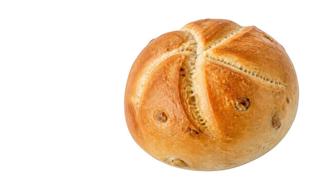 Kaiser Roll Crusty Bread Isolated Food Still Life