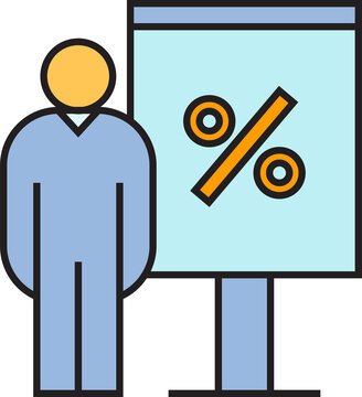 Financial Statistics Presentation Icon
