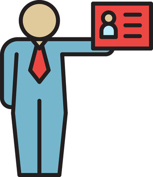 Professional Identity Badge Icon
