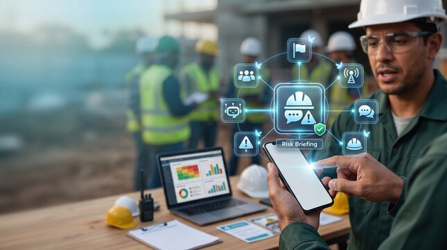 AI-Powered Risk Briefing Platform Automatedly Aggregating Construction Site Hazards to Enhance Crew Awareness and Daily Communication Efficiency