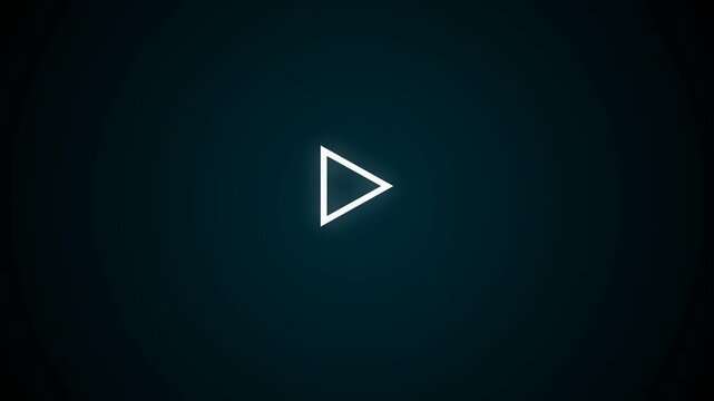 Glowing Triangle Icon Animated on Dark Minimalist Background