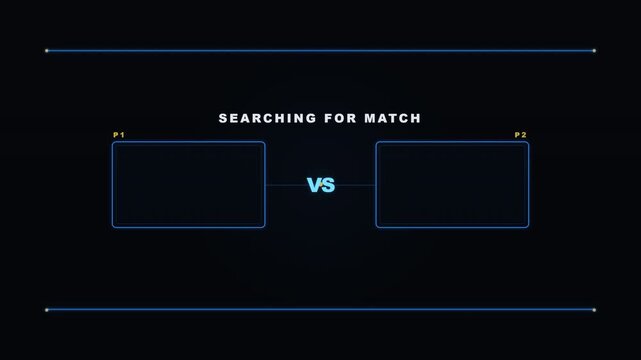 4K Searching Match vs Match Found Arcade Loop Animation
