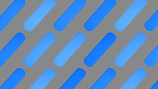 Abstract geometric grid pattern with tilted blue purple oval bars on light background