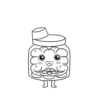 Cute jar sticker sheet