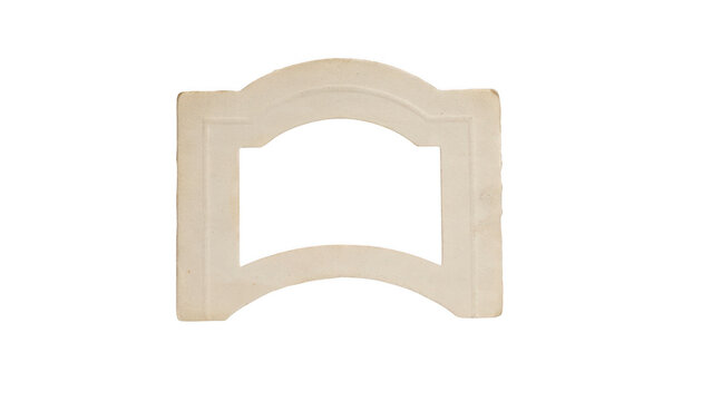 Decorative stone frame element isolated on transparent background