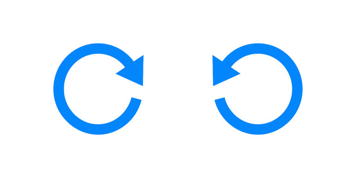 Circular reload and refresh arrow icons for update and loop processes.