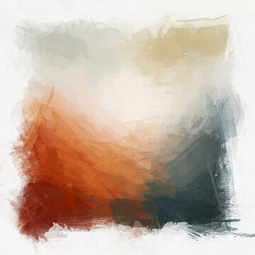 gradient grunge style yellow, green, gray, orange red, blended abstract tick brush stroke effect blended shadow illustration of a colorful background	
