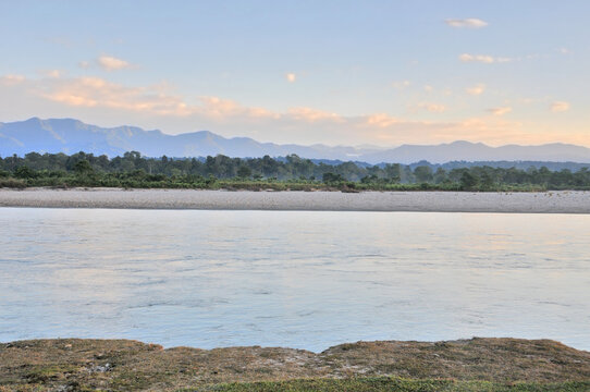 Passenger transport on the Brahmaputra River in the Indian state of Assam, India
