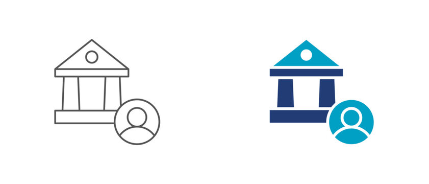 organization icon set, business structure symbol for management, people, administration, and corporate organization. editable vector illustration