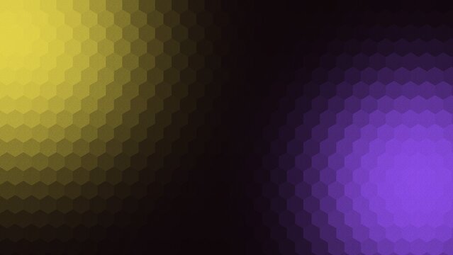 Horizontal hexagonal grid pattern with yellow and purple gradient