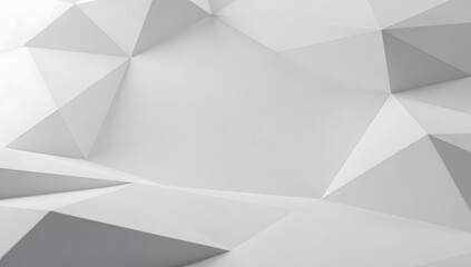 Obraz premium AI生成された、シンプルで美しいホワイトグレーのローポリゴン背景