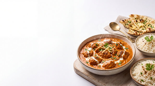 Indian Butter Chicken Restaurant Advertising Banner