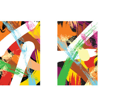 Vibrant Multicolor Paint Stroke Artwork