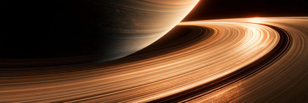 Planet Saturn mit markanten Ringen im Weltall, realistische Darstellung