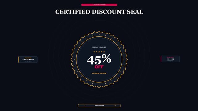 Luxury Golden Discount Seal and Promotion Tag Graphic Vector for Shopping Bags Sale Campaigns