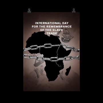 International day for the remembrance of the slave trade poster concept