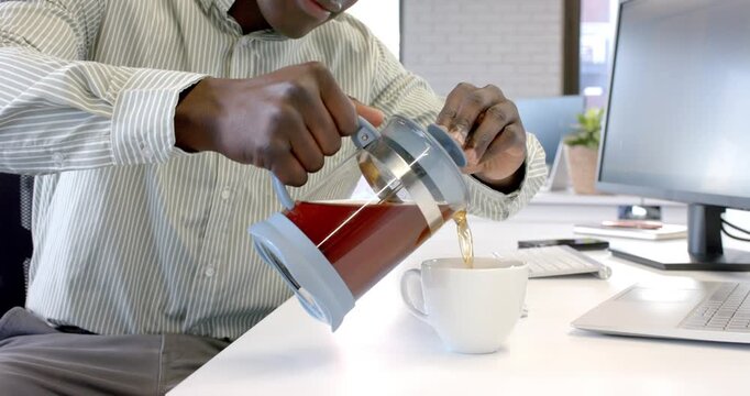 Lifestyle videos indoor of people doing activities at office, drinking coffee, businessman taking br