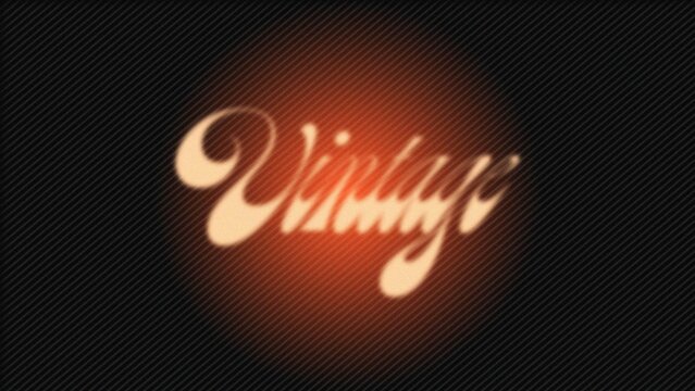 Vintage Retro Typography Reveal