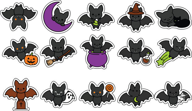 Funny Cat Animal Silhouette Vector Set Seamless Pattern with Cartoon Pets, Kittens, Dogs, Rabbits, Fish, Pigs, Cows and Halloween Monster Icons