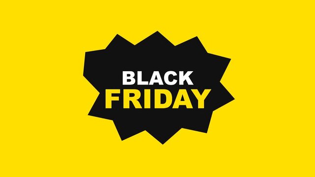 Black Friday sign with bold text for retail promotion and shopping store banners