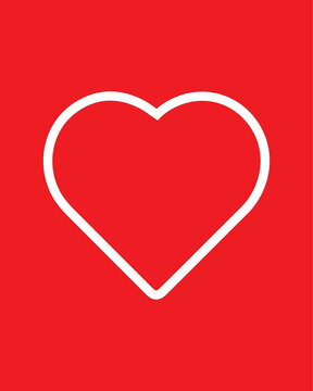 Red heart icons set vector love 