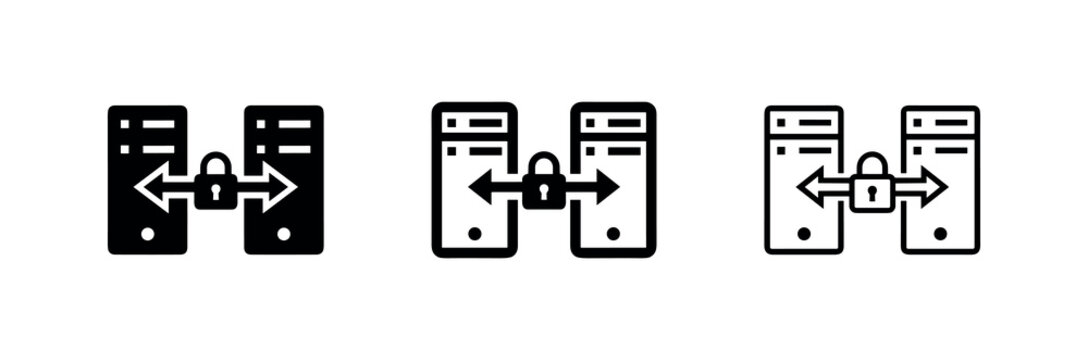 Secure server data transfer and sync icon