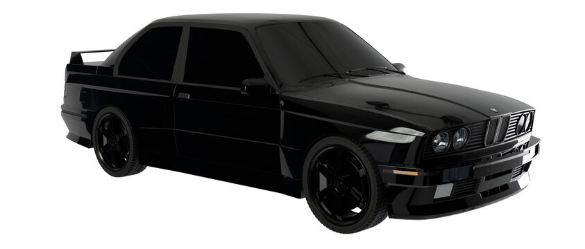 Bmw E30 isolated on white