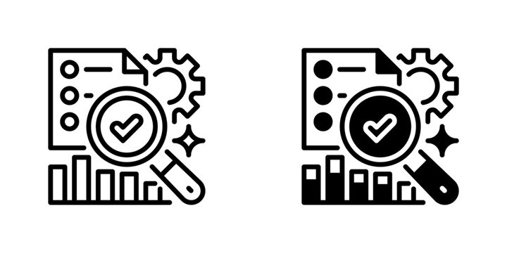 Business Analysis Line Icon, Outline Symbol for Data Evaluation, Market Research, Strategic Planning, Performance Assessment, and Decision Making. Vector Sign Icon.