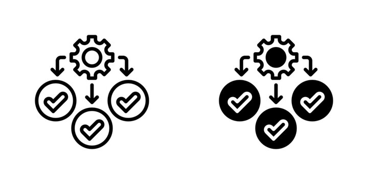 Resource Planning Line Icon, Outline Symbol for Workforce Allocation, Budget Management, Project Scheduling, Capacity Planning, and Business Operations. Vector Sign Icon.