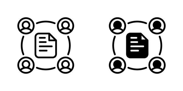 Team Planning Line Icon, Outline Symbol for Group Strategy, Project Organization, Task Coordination, Workforce Management, and Goal Setting. Vector Sign Icon.