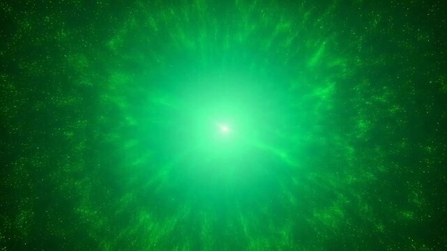 Solid green gradient background transitioning from light center to dark edges