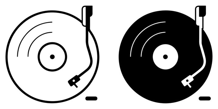 vintage turntable vinyl record music icon