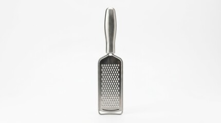 Fototapeta premium Stainless Steel Microplane Zester Grater Isolated on White Background Studio Shot