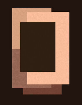 Minimal illustration abstract background 3d rendering, group of geometric shapes, abstract composition, 3d illustration