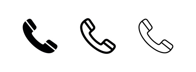 Fototapeta premium Telephone Handset Icon for Customer Service and Communication